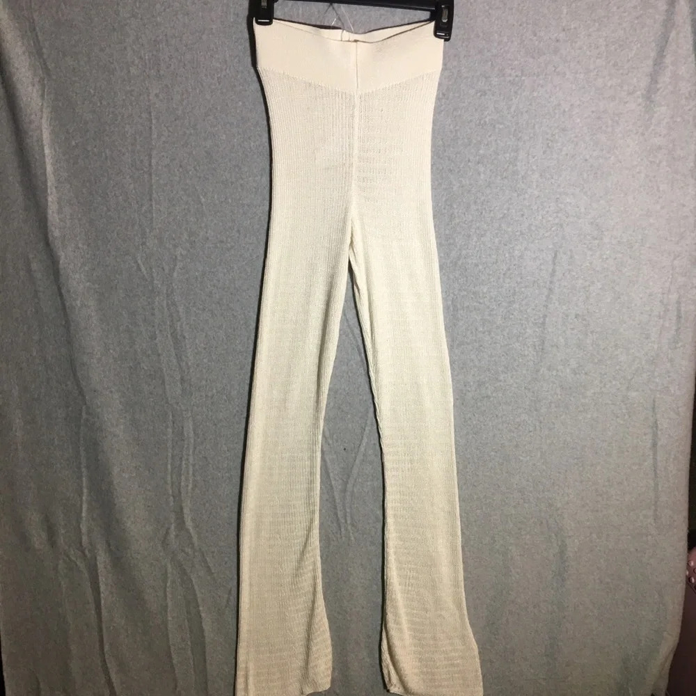Womens NWOT Free People Pants Beachy Boho Swimsuit Coverup Knit Bohemian Casual